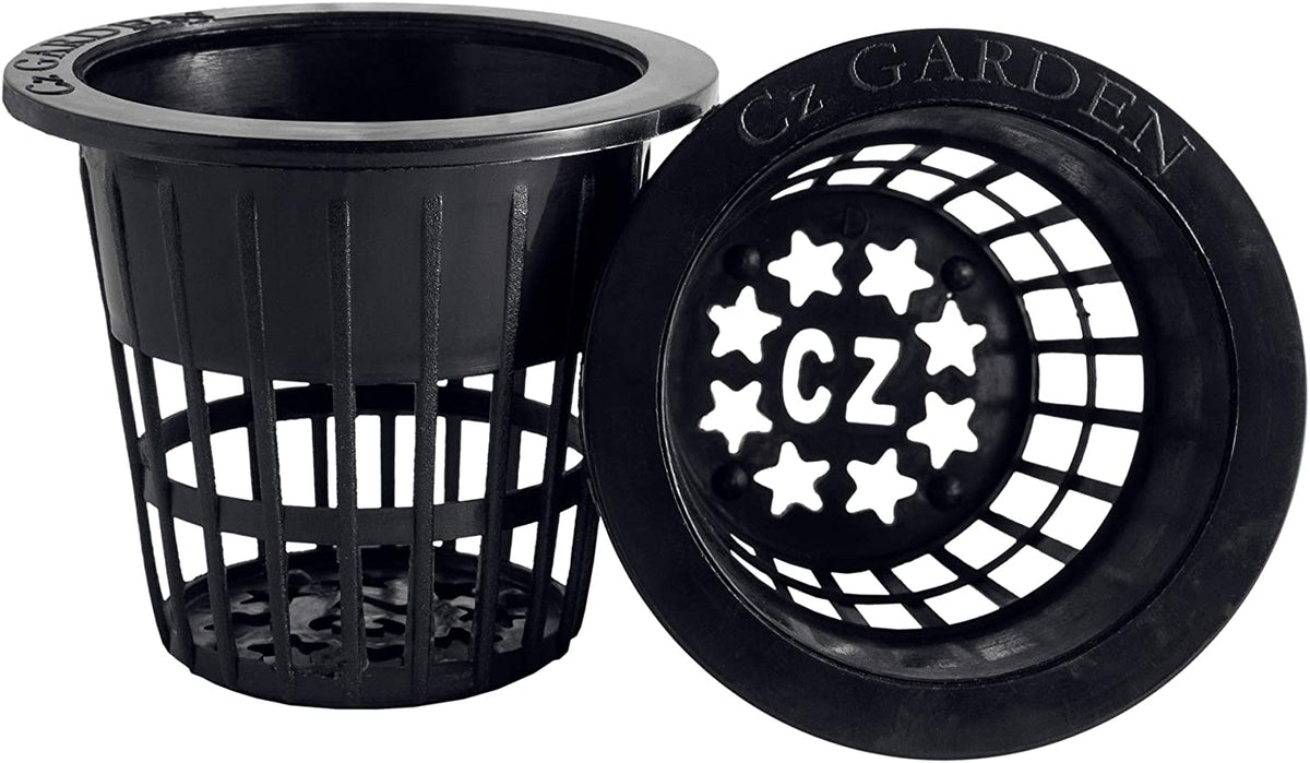 2 Inch Net Pots Cups Heavy Duty Round Wide Rim Design - BLACK – Cz