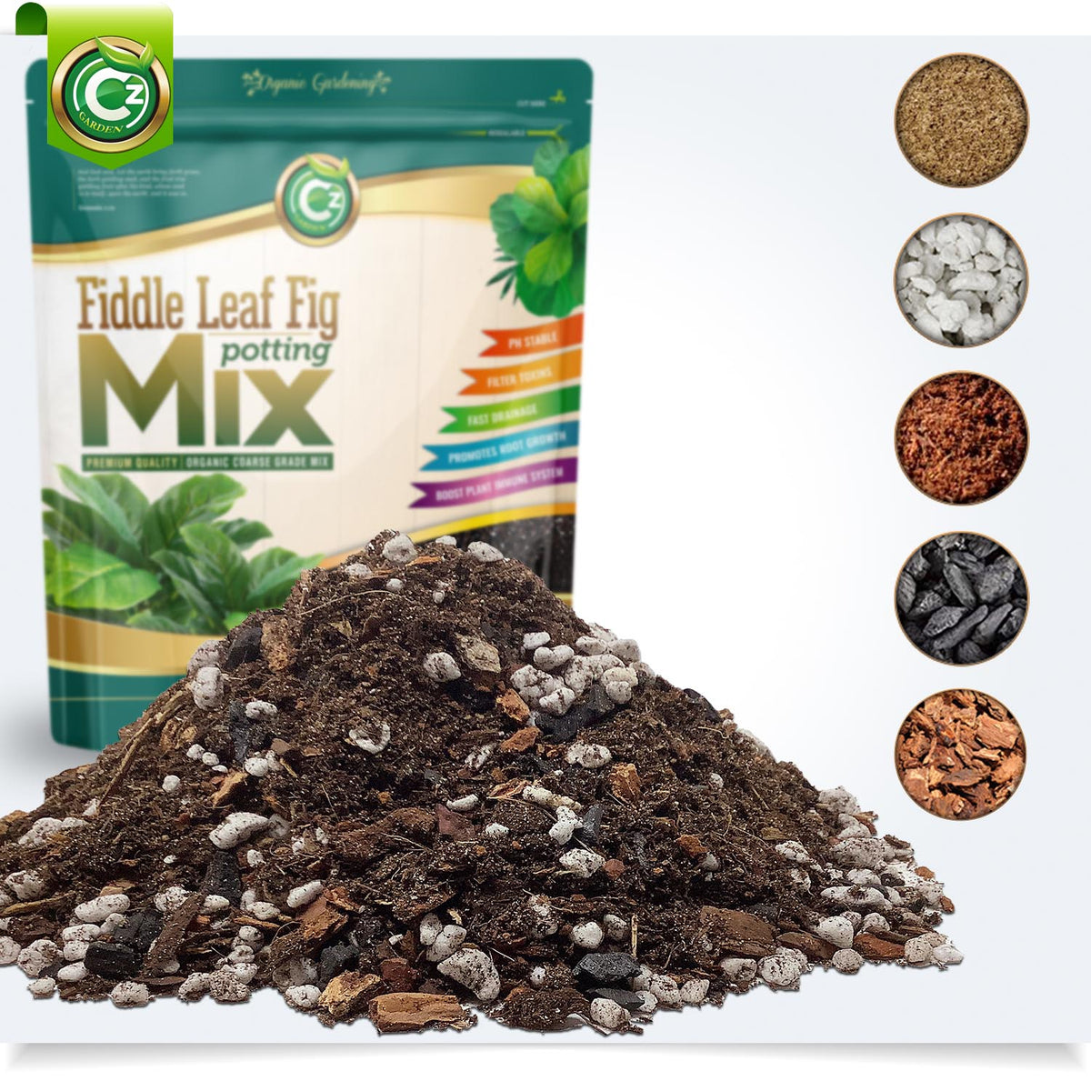 soil mixture for fiddle leaf fig Organic Ficus Lyrata - Fiddle Leaf Fig Potting Soil Mix - Premium Grade  Ingredients