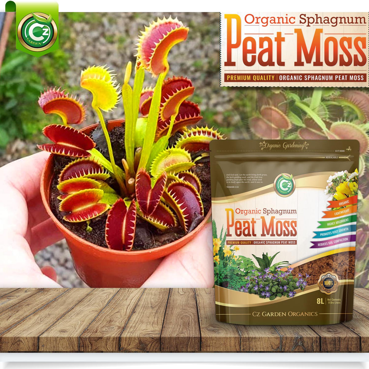 Organic Sphagnum Peat Moss  Pesches Flowers & Garden Center