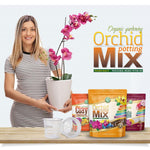 Organic Orchid Potting Mix - Premium Grade Recipe for Proper Root Development - Phalaenopsis, Cattleyas, Dendrobiums, Oncidiums, Paphiopedilums and more! Fir Bark, Charcoal, Coconut Husk, Clay Pebbles