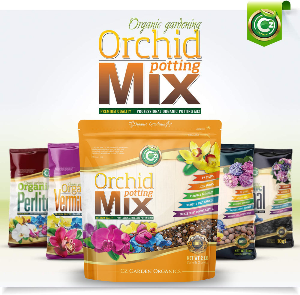 
                  
                    Organic Orchid Potting Mix - Premium Grade Recipe for Proper Root Development - Phalaenopsis, Cattleyas, Dendrobiums, Oncidiums, Paphiopedilums and more! Fir Bark, Charcoal, Coconut Husk, Clay Pebbles
                  
                
