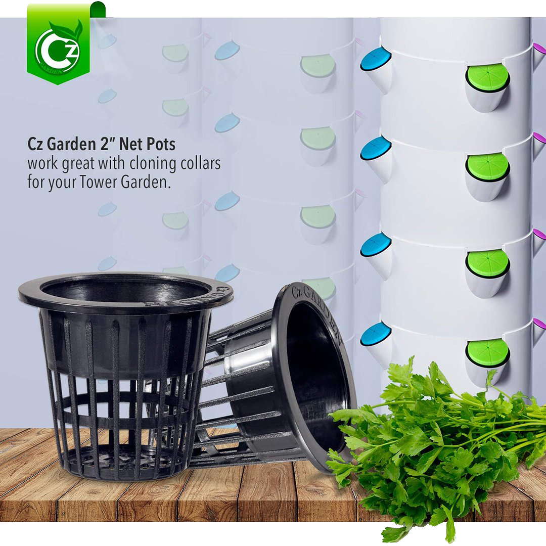 2 Inch Net Cups + Cloning Collar Inserts Combo - 25 Pack – Cz Garden