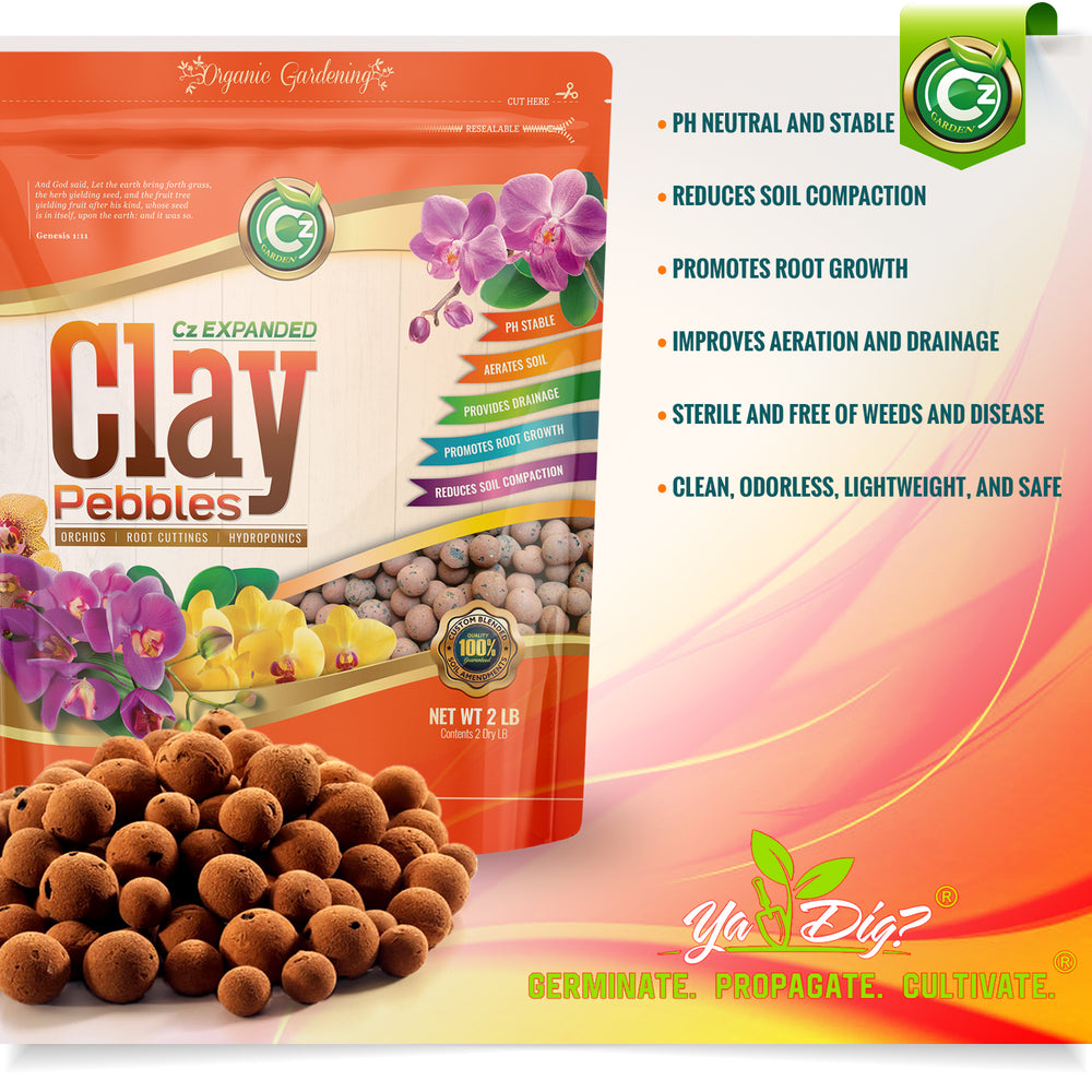 Organic Expanded Clay Pebbles Grow Media for Orchids, NFT DWC Hydropon – Cz  Garden