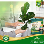 Organic Ficus Lyrata - Fiddle Leaf Fig Potting Soil Mix - Premium Grade Ingredients - Fir Bark and Biochar Activated Charcoal to Filter Toxins and Boost Immune System (Cz Garden Organics 4L)