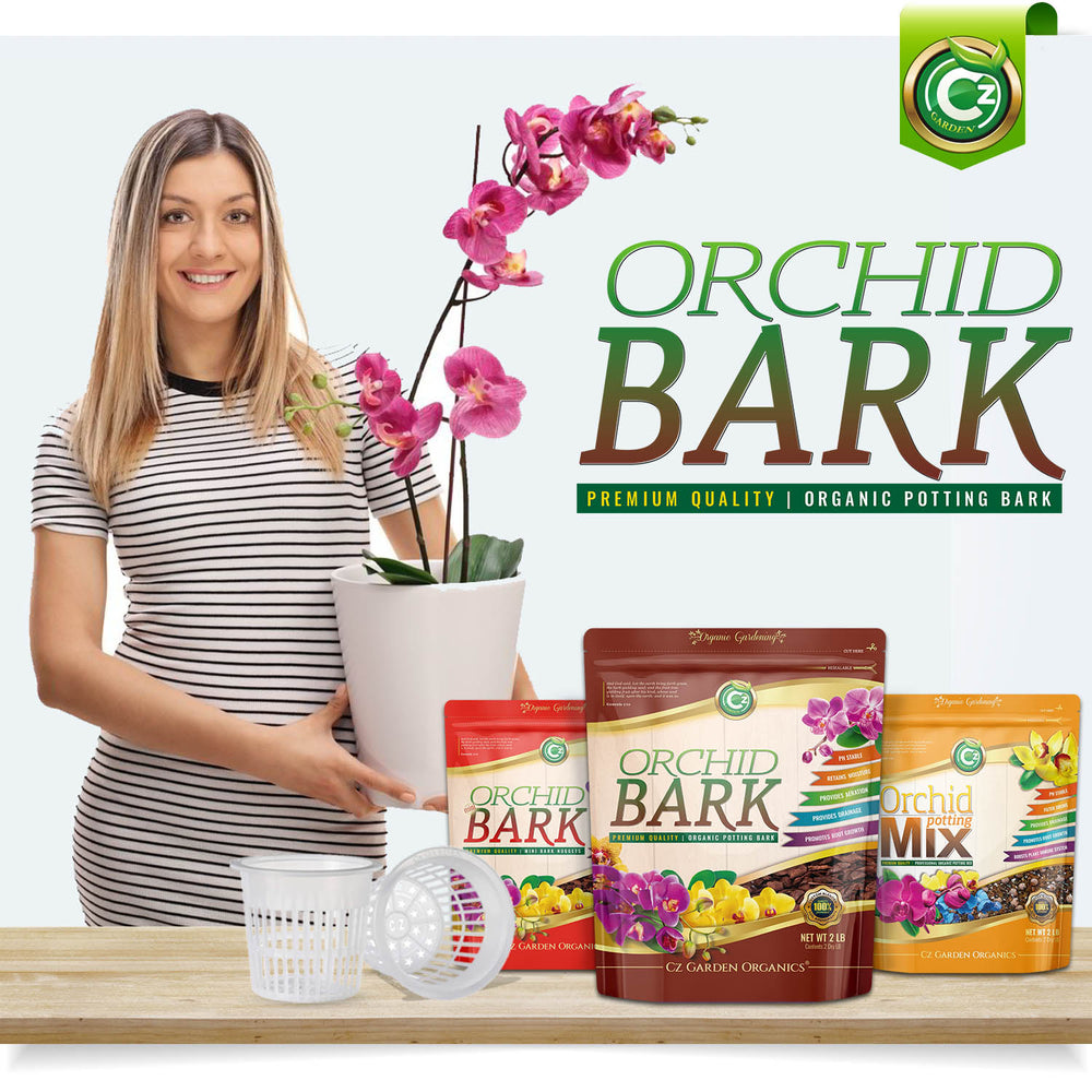 
                  
                    Organic Orchid Potting Bark Premium Grade Medium Bark for Proper Root Development for Phalaenopsis, Cattleyas, Dendrobiums, Oncidiums, Paphiopedilums and More! Cz Garden Soil Amendment Mix
                  
                
