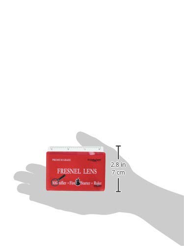 
                  
                    Fresnel Lens 4X Magnifier Pocket Wallet Credit Card Size • Ruler, Magnifier, Solar Fire - Unbreakable Plastic (10 Pack - Red)
                  
                