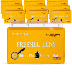 
                  
                    Fresnel Lens 4X Magnifier Pocket Wallet Credit Card Size • Ruler - Unbreakable Plastic (10 Pack Ruler/Magnifier - Yellow)
                  
                
