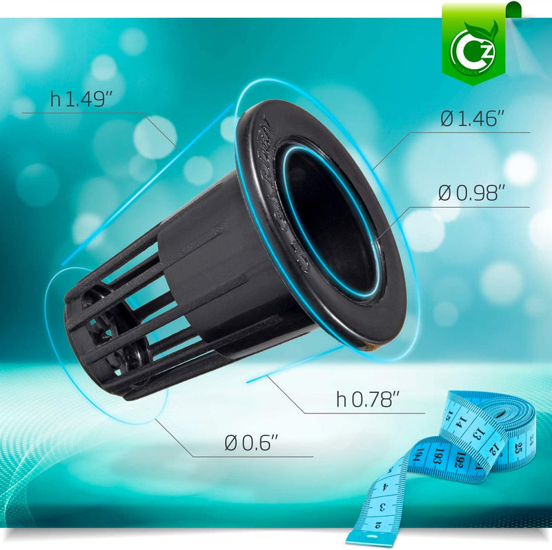 1 inch Round Heavy Duty Pots Wide Lip Design - 100 BLACK - Image 4