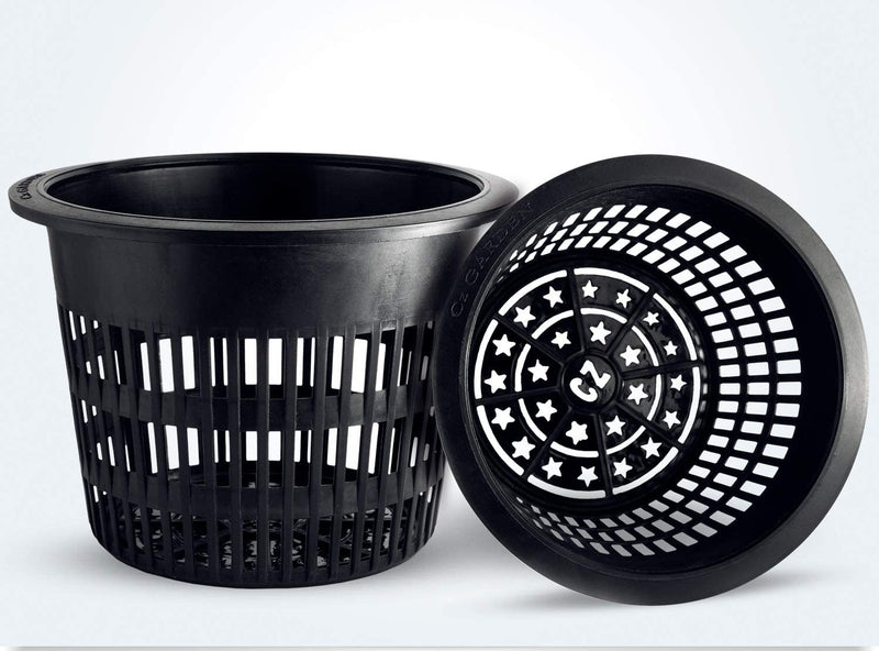 8 inch Net Pots Heavy Duty Round Cups Wide Rim Design