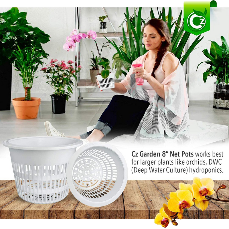 8 inch Net Pots Heavy Duty Round Cups Wide Rim Design - Image 3