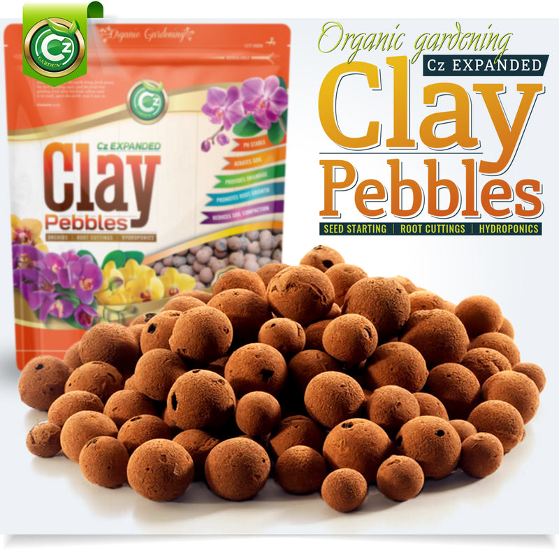 Organic Expanded Clay Pebbles Grow Media for Orchids, NFT DWC Hydroponics, Aquaponics, Aquaculture LECA Plant Garden Soil Conditioner Amendment Ceramsite Aggregate
