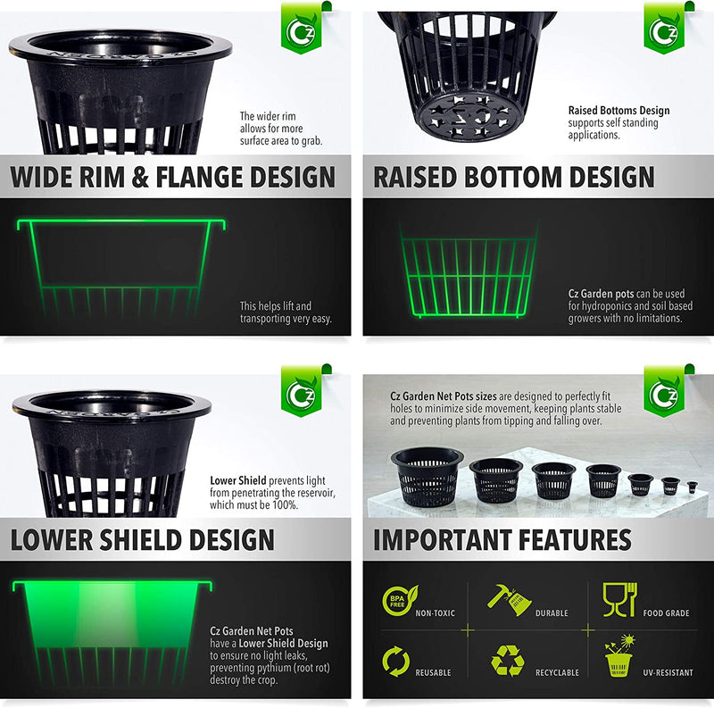 3 inch Net Pots Super Heavy Duty Cups Wide Lip Design - Image 9