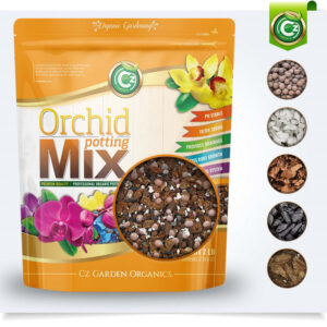 Organic Orchid Potting Mix - Premium Grade Recipe for Proper Root Development - Phalaenopsis, Cattleyas, Dendrobiums, Oncidiums, Paphiopedilums and more! Fir Bark, Charcoal, Coconut Husk, Clay Pebbles