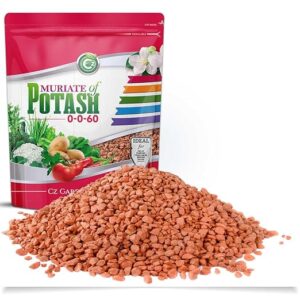 Muriate of Potash 0-0-60 Fertilizer Made in USA - MOP Potassium Plant Food for Indoor/Outdoor Plants, Flower Gardens, Fruit and Vegetable Gardens, Holistic Herbs, Trees and Green Lawns!