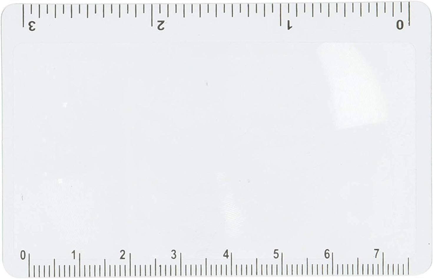 Fresnel Lens 4X Magnifier Pocket Wallet Credit Card Size • Ruler - Unbreakable Plastic for Home Office Classroom & Outdoor EDC Survival Kit Bushcraft (10 Pack Ruler/Magnifier - Red) - Image 7