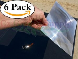 7" x 10.3" - 3X Fresnel Lens Page Magnifier - Solar Oven/DIY Projection TV Plans by Cz Garden Supply (6 Pack Premium Grade Lens)
