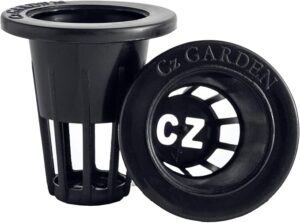 100 Pack - 1 inch Net Pots Cz All Star Round Heavy Duty Net Cups Wide Lip Design - Hydroponics Slotted Mesh