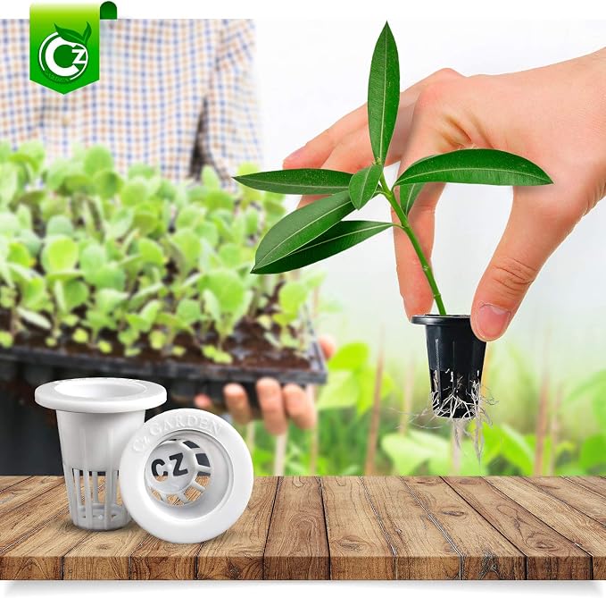 100 Pack - 1 inch Net Pots Cz All Star Round Heavy Duty Cups Wide Lip Design - Hydroponics Slotted Mesh - Image 5