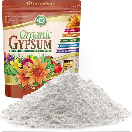 Organic Gypsum Powder 5LB – Made in USA – OMRI...