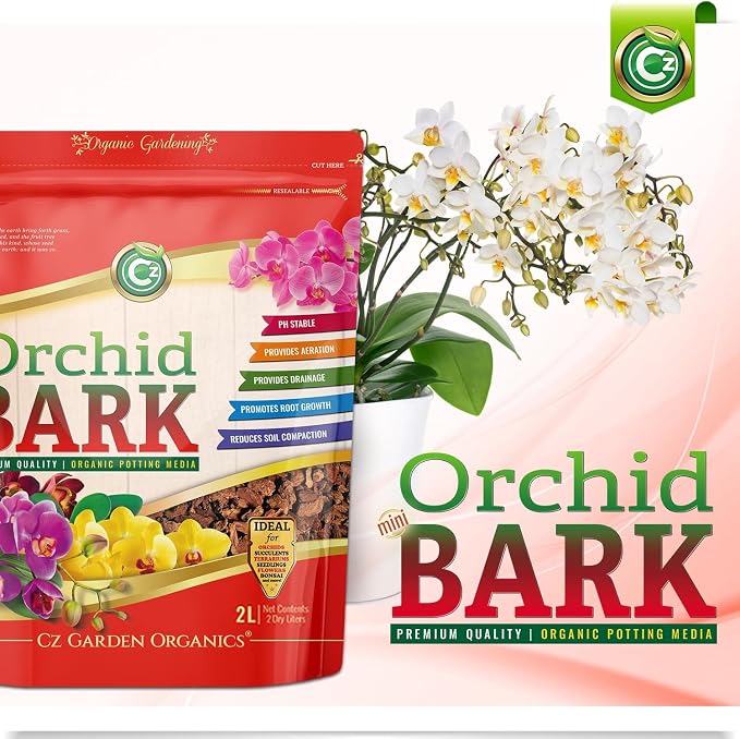 Orchid Potting Bark - Made in USA Premium Garden Soil Amendment Mix for Proper Root Development of Phalaenopsis, Cattleyas, Indoor/Outdoor Plants, Reptile Terrarium Bedding & More! (Mini Fir Bark) - Image 8