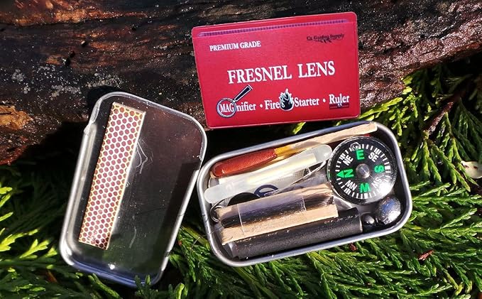 Fresnel Lens 4X Magnifier Pocket Wallet Credit Card Size • Ruler - Unbreakable Plastic for Home Office Classroom & Outdoor EDC Survival Kit Bushcraft (10 Pack Ruler/Magnifier - Red) - Image 4