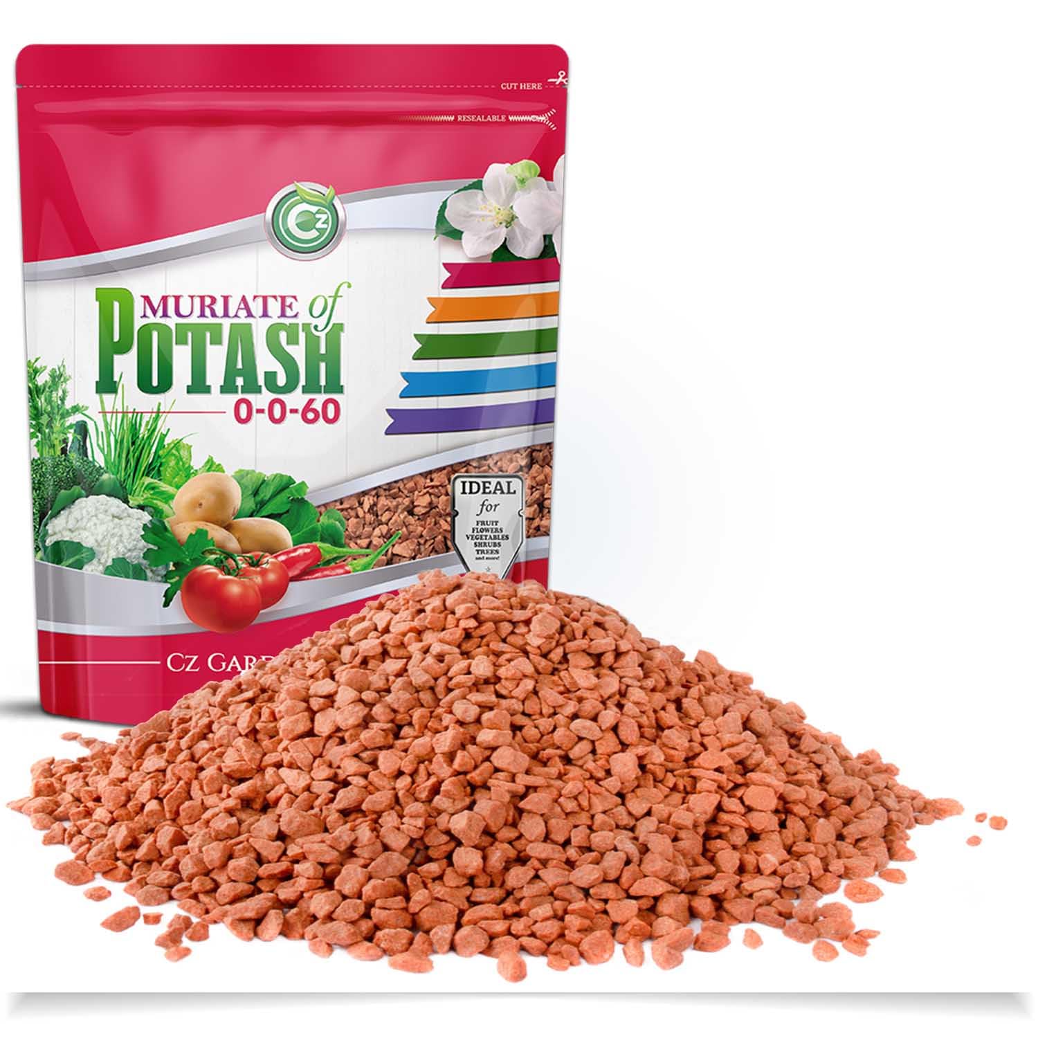 Muriate of Potash 0-0-60 Fertilizer Made in USA - MOP Potassium Plant Food for Indoor/Outdoor Plants, Flower Gardens, Fruit and Vegetable Gardens, Holistic Herbs, Trees and Green Lawns! - Image 2