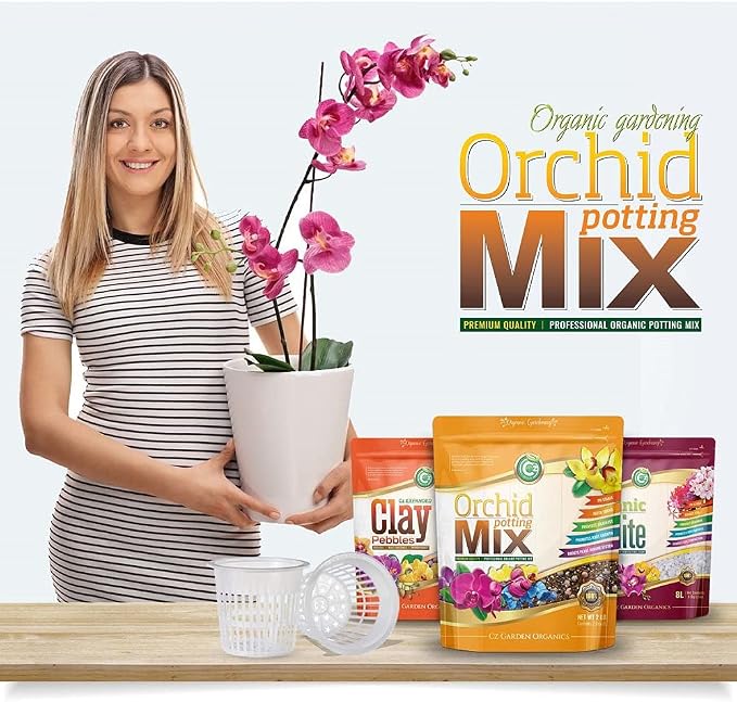 Orchid Potting Mix - Made in USA - Premium Grade Recipe for Proper Root Development - Phalaenopsis, Cattleyas, Dendrobiums, Oncidiums and More! Fir Bark, Charcoal, Coconut Husk, Clay Pebbles - Image 5