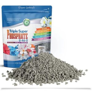 Triple Super Phosphate 0-46-0 Fertilizer Made in USA - TSP Phosphorus Plant Food for Indoor/Outdoor Plants, Flower Gardens, Fruit and Vegetable Gardens, Holistic Herbs, Trees and More!