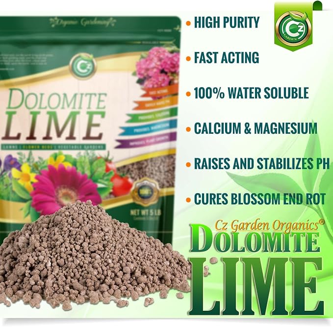 Organic Dolomite Lime 5LB Prilled - Made in USA - OMRI Listed - Garden Soil Amendment Fertilizer. Calcium/Magnesium Additive. Safely Stabilize pH. Cures Blossom End Rot in Tomatoes. - Image 6