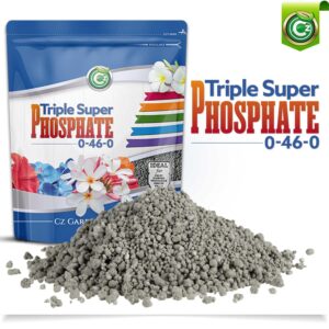 Triple Super Phosphate 0-46-0 Fertilizer - Made in USA - Bloom Booster - TSP Pure Phosphorus Plant Food for Indoor/Outdoor Plants and Flower Gardens - Fruit, Vegetables, Holistic Herbs, Trees & More!