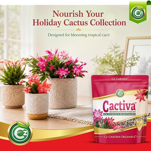 Cactiva™ Christmas Cactus Fertilizer - Made in USA - 2% Iron Bloom Nutrition for Schlumbergera, Thanksgiving, Easter & Orchid Cactus - Image 6