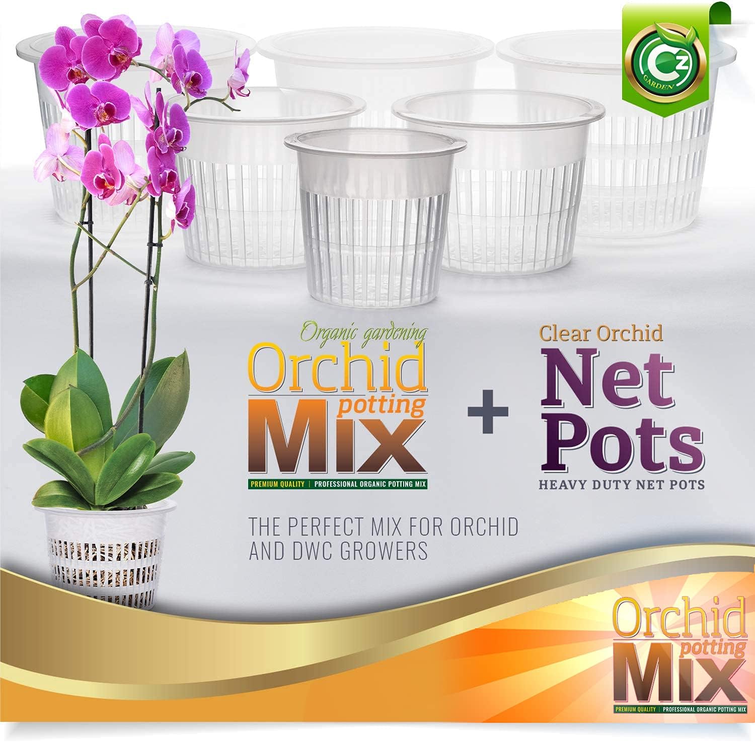 Orchid Potting Mix - Made in USA - Premium Grade Recipe for Proper Root Development - Phalaenopsis, Cattleyas, Dendrobiums, Oncidiums and More! Fir Bark, Charcoal, Coconut Husk, Clay Pebbles - Image 4