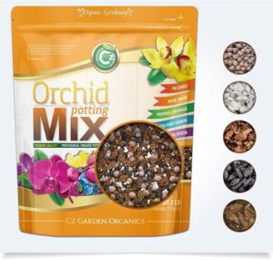 Orchid Potting Mix - Made in USA - Premium Grade Recipe for Proper Root Development - Phalaenopsis, Cattleyas, Dendrobiums, Oncidiums and More! Fir Bark, Charcoal, Coconut Husk, Clay Pebbles