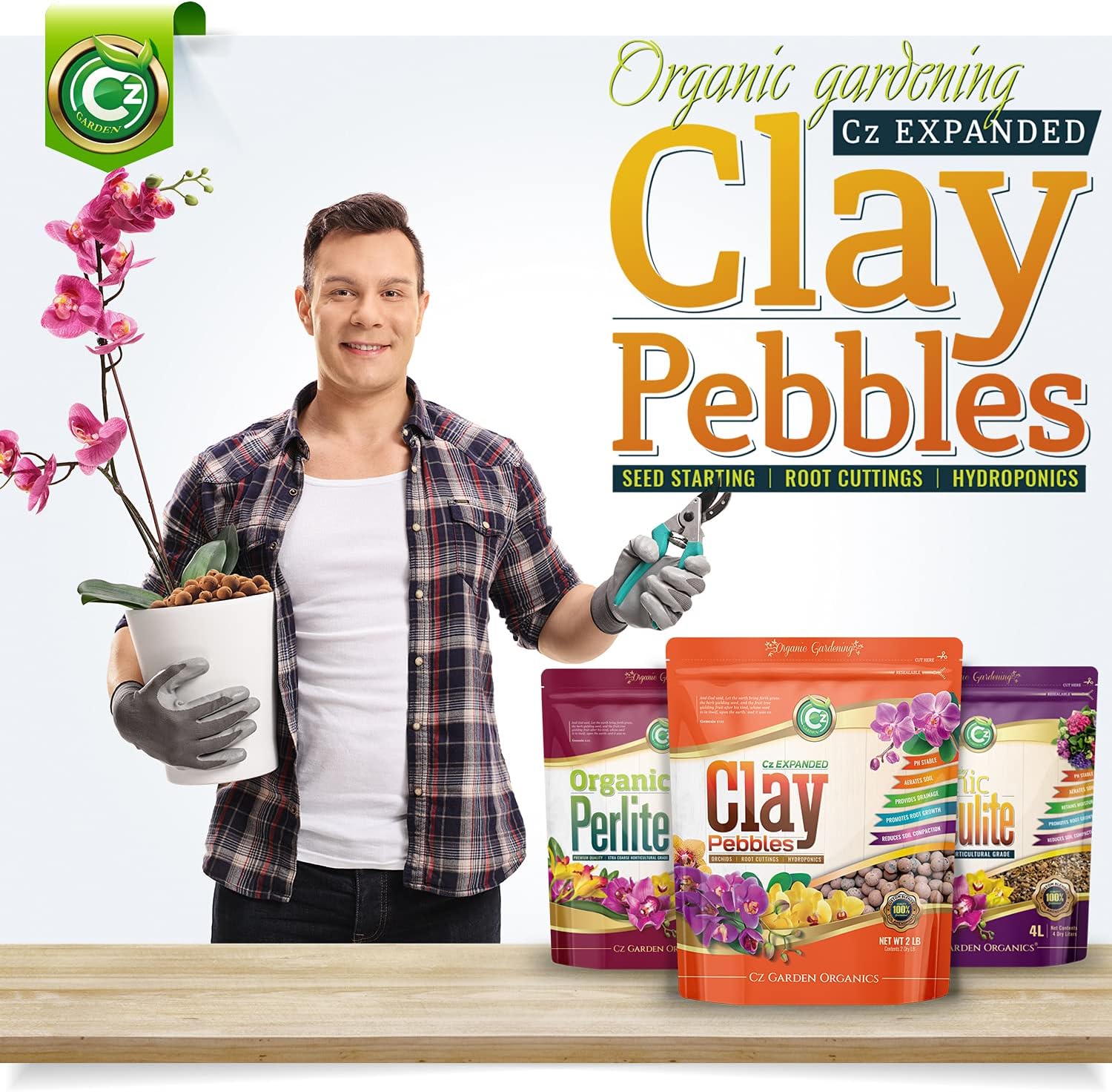 Expanded Clay Pebbles Grow Media for Orchids, NFT DWC Hydroponics, Aquaponics, Aquaculture LECA Plant Garden Soil Conditioner Amendment Ceramsite Aggregate (4 LB Cz Expanded Clay Pellets) - Image 4
