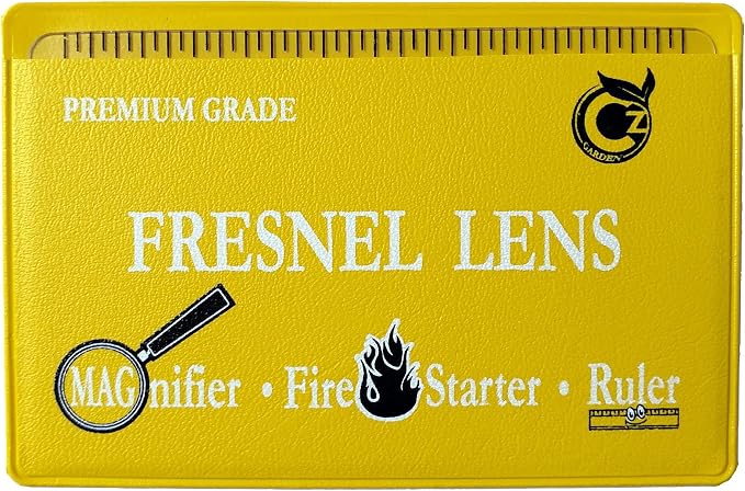 Fresnel Lens 4X Magnifier Pocket Wallet Credit Card Size • Ruler - Unbreakable Plastic for Home Office Classroom & Outdoor EDC Survival Kit Bushcraft (10 pack Ruler/Magnifier - Yellow)