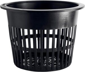 5 inch Net Pots Heavy Duty Round Cups Wide Rim Design - Orchids • Aquaponics • Aquaculture • Hydroponics Slotted Mesh (Cz All Star 10 Black Pots)
