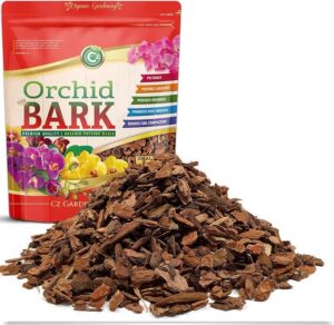 Orchid Potting Bark - Made in USA Premium Garden Soil Amendment Mix for Proper Root Development of Phalaenopsis, Cattleyas, Indoor/Outdoor Plants, Reptile Terrarium Bedding & More! (Mini Fir Bark)