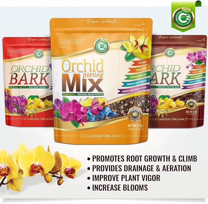 Orchid Potting Mix - Made in USA - Premium Grade Recipe for Proper Root Development - Phalaenopsis, Cattleyas, Dendrobiums, Oncidiums and More! Fir Bark, Charcoal, Coconut Husk, Clay Pebbles - Image 7