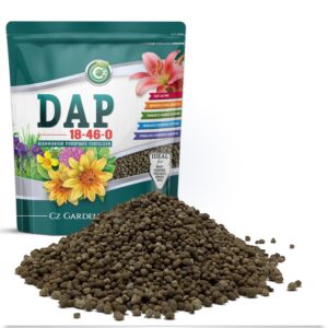 18-46-0 DAP Fertilizer - Made in USA - Nitrogen and Phosphorus Plant Food for Indoor/Outdoor Plants & Flower Gardens - Promotes Vigorous Growth and Big Blooms!