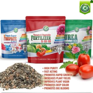 5-10-10 Tomato & Vegetable Fertilizer - Made in USA - 2% Iron + Micronutrients Plant Food for Flower Gardens