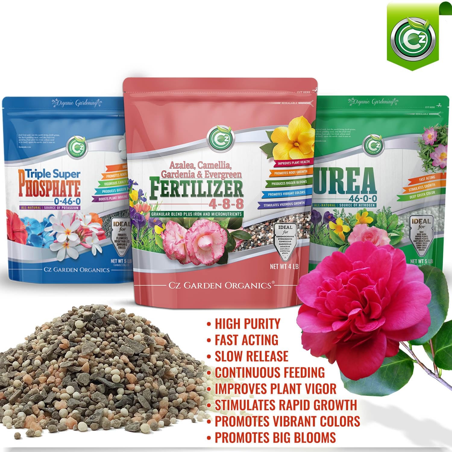 5-10-10 Tomato & Vegetable Fertilizer - Made in USA - 2% Iron + Micronutrients Plant Food for Flower Gardens - Image 2