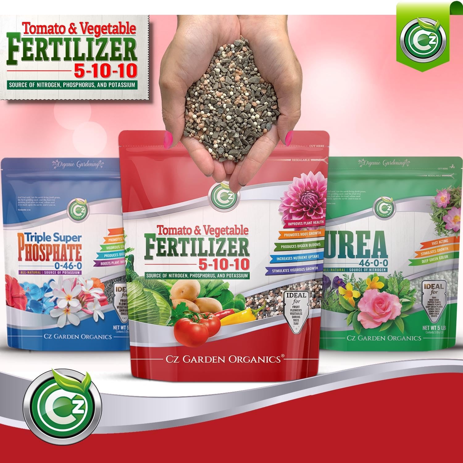 5-10-10 Tomato & Vegetable Fertilizer - Made in USA - 2% Iron + Micronutrients Plant Food for Flower Gardens - Image 6