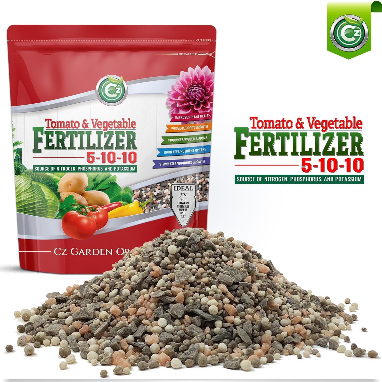 5-10-10 Tomato & Vegetable Fertilizer - Made in USA - 2% Iron + Micronutrients Plant Food for Flower Gardens - Image 4