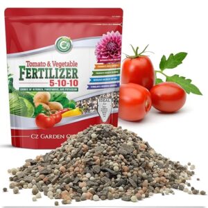 5-10-10 Tomato & Vegetable Fertilizer - Made in USA - 2% Iron + Micronutrients Plant Food for Flower Gardens - (Cz Garden Organics All Purpose Fertilizer 8LB)