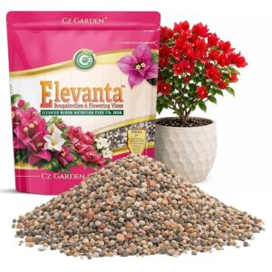 Elevanta™ Bougainvillea - Made in USA - Flowering Vines Plant Food - 2% Iron Fertilizer Bloom Nutrition for Mandevilla, Jasmine, Clematis, Black-Eyed Susan, Allamanda, Dipladenia, Sweet Pea and More!