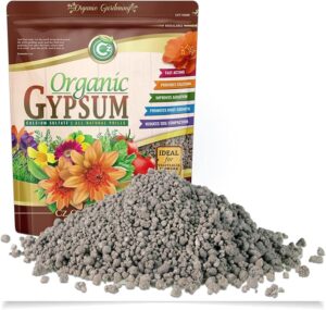 Gypsum Granules - Made in USA - OMRI Listed - Calcium Sulfate Dihydrate - Garden Soil Amendment Fertilizer for Lawns, Plants, Calcium & Sulfur Additive. Cures Blossom End Rot in Tomatoes & Peppers